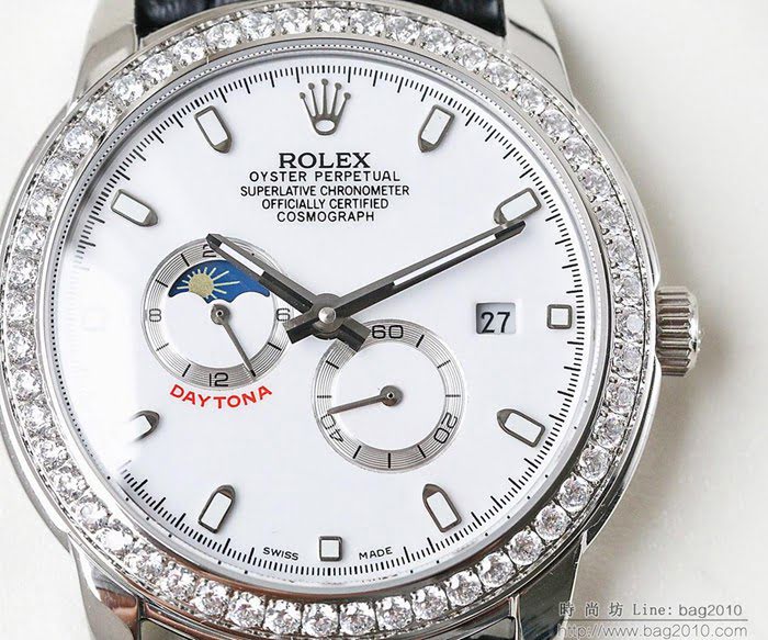 ROLEX勞力士 迪通拿 新系列 最新 原裝日本進口機械機芯 九字位二十四小時顯示 男士腕表  wssb4511